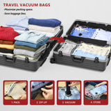 Travel Vacuum Storage Bags Set with Wireless Electric Pump – Space Saving Compression Bags for Suitcase & Luggage