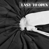 Extra Large Laundry Bag with Shoulder Strap – Heavy Duty Drawstring Clothes Storage Bag (Black & Grey)