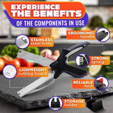 2-in-1 Kitchen Smart Cutter Scissors with Cutting Board – Vegetable & Food Prep Shears