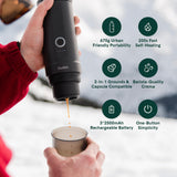 Portable Espresso Machine – Self-Heating Travel Coffee Maker with 20 Bar Pressure & USB-C Charging