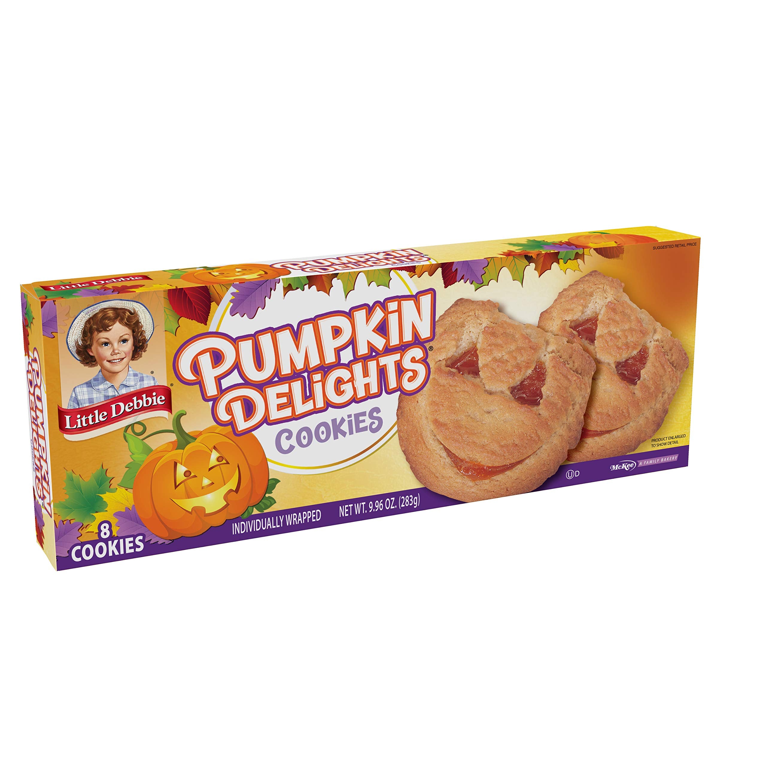 Little Debbie Pumpkin Delights – 8 Individually Wrapped Cookies – Soft Pumpkin-Filled Fall Treats (Limited Edition)