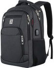 Slim Business Laptop Backpack with USB Charging Port – Anti-Theft, Water-Resistant Travel Backpack for 15.6″ Laptops (Black)