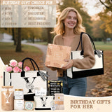 LePiche Personalized Initial Tote Bag Gift Set for Women – Monogram Canvas Tote, Cosmetic Bag & Glass Cup (Initial Y)