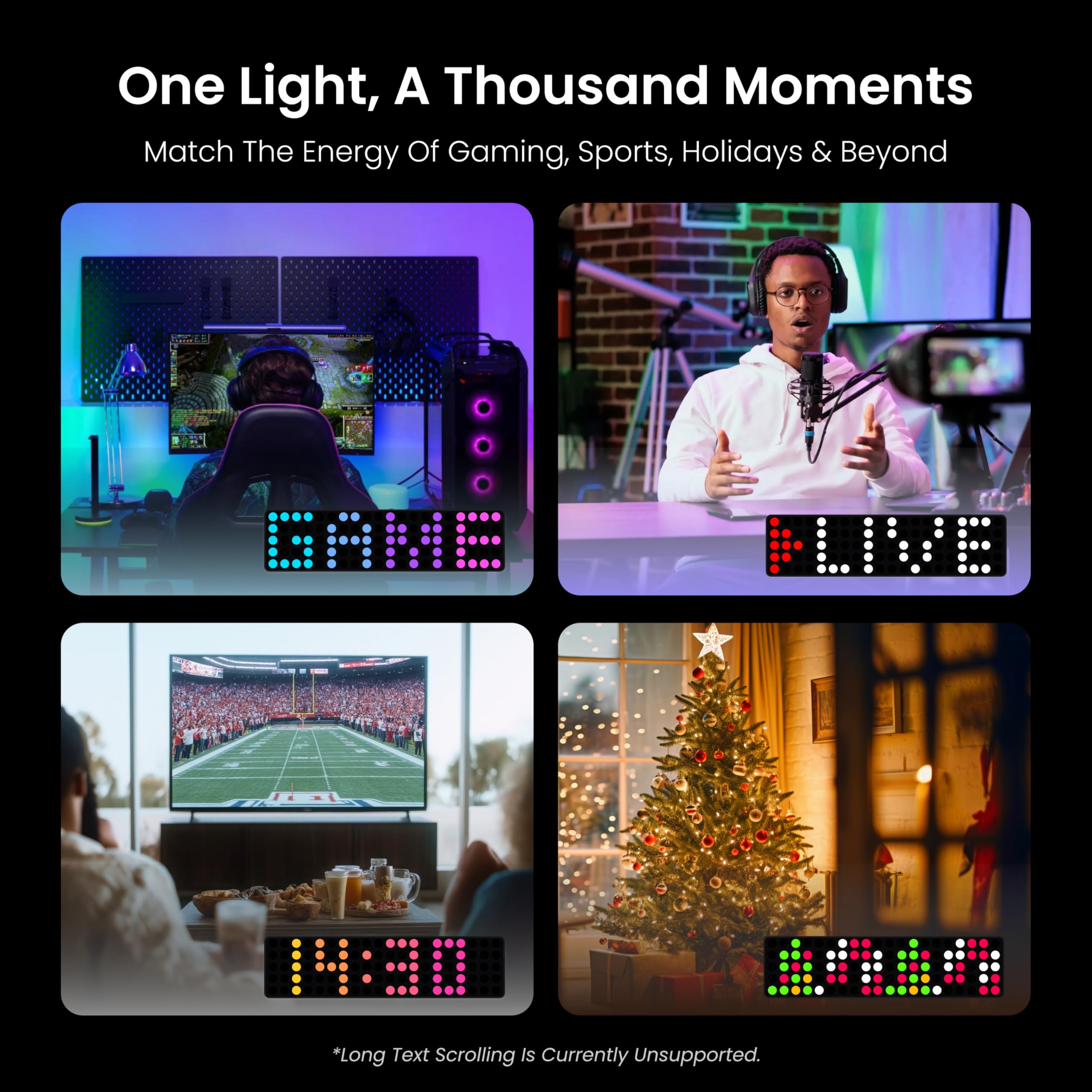 Cube Lite Smart LED Matrix Panel – Music Sync, Emoji Display & 16M Color Ambient Light
