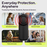 130dB Personal Safety Alarm Keychain with LED Light – Emergency Self-Defense Siren for Women (Black)