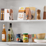 HBLIFE Clear Shelf Dividers (6-Pack) – Acrylic Closet & Purse Organizer for Shelves, Wardrobes & Pantries