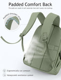 Sage Green Quilted School Backpack with Laptop Sleeve