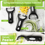 Professional Swivel Vegetable Peeler – Ultra-Sharp Dual Stainless Steel Blades with Soft Grip Handle