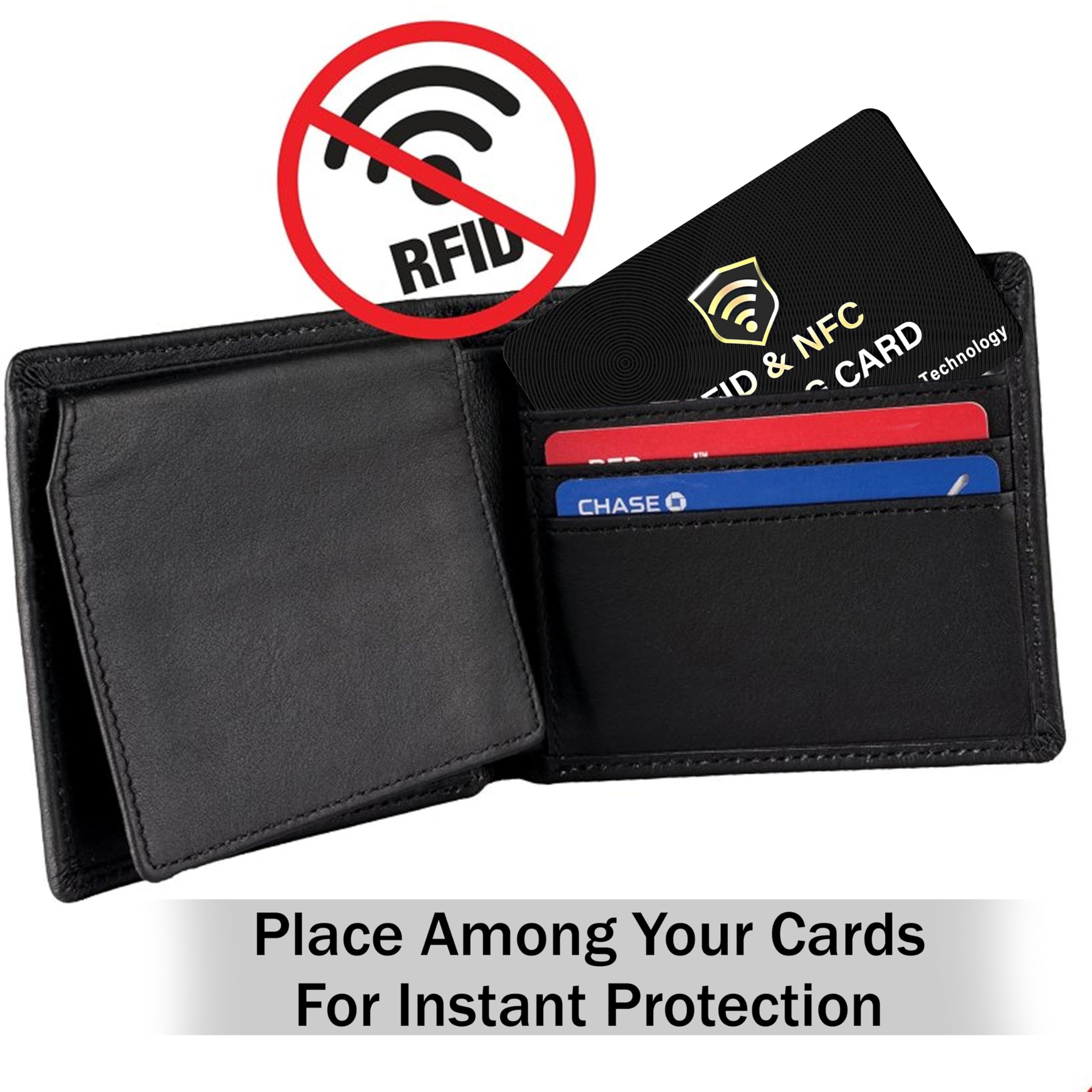 RFID Blocking Wallet Card – Contactless Card Protector for Credit Cards & Identity Theft Protection