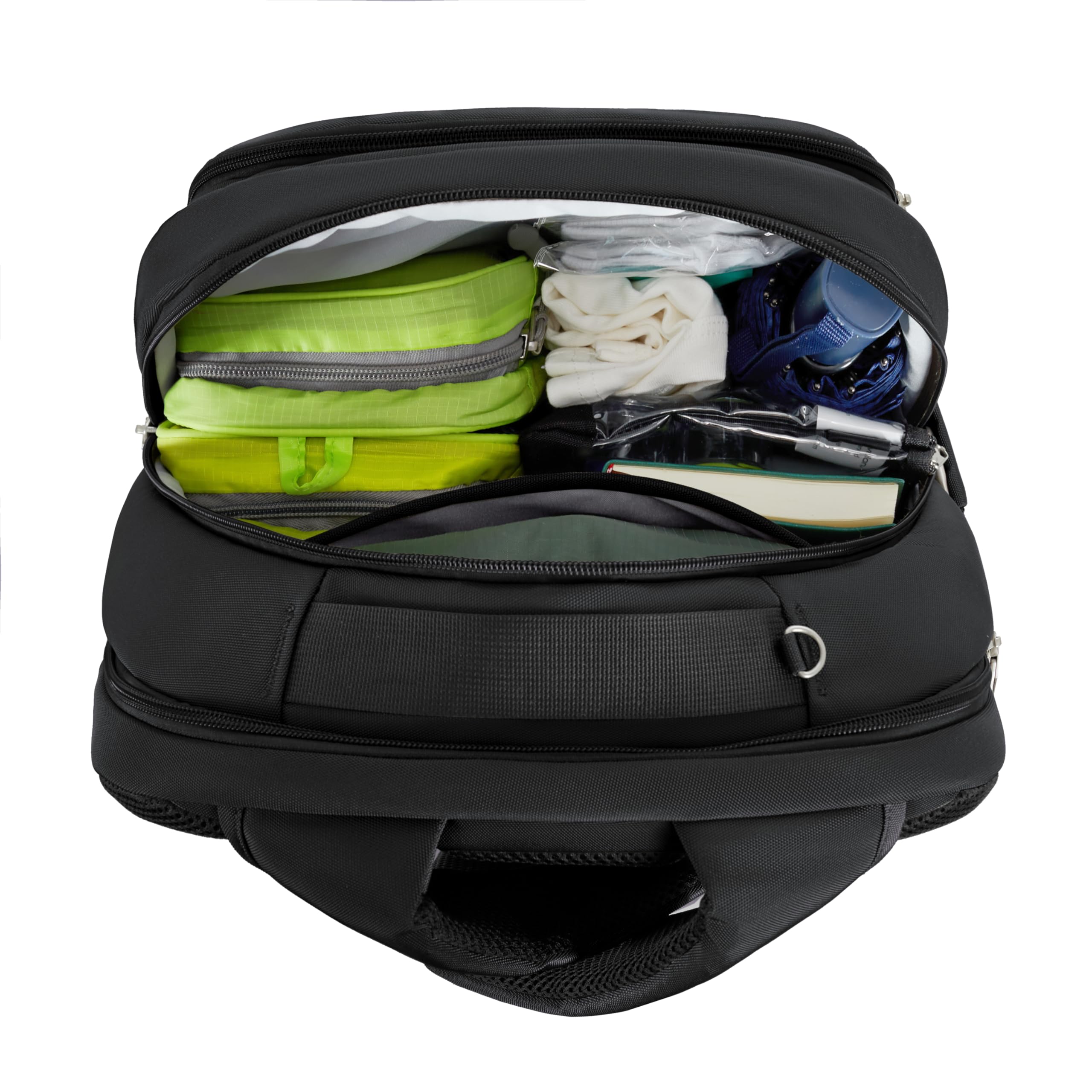 Travelon Classic Large Anti-Theft Backpack – Secure RFID Travel & Commuter Backpack with Dual Laptop Sleeves (Black)