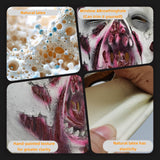 Realistic White Latex Zombie Mask – Handmade Horror Face Mask for Halloween & Cosplay 😱🩸