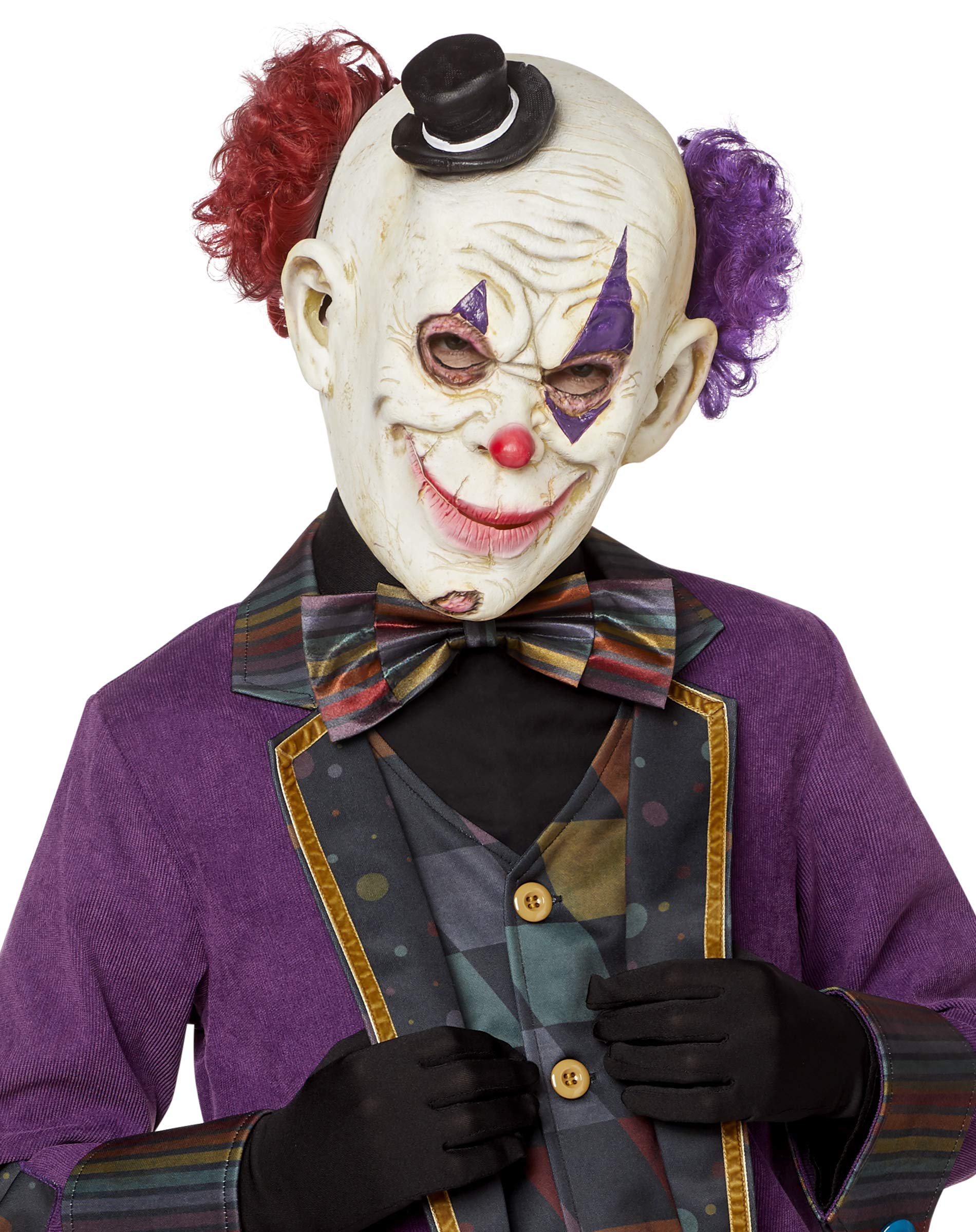 Deluxe Multicolored Clown Costume – Spirit Exclusive Set with Jacket, Vest, Bowtie, Pants, Gloves & Mask