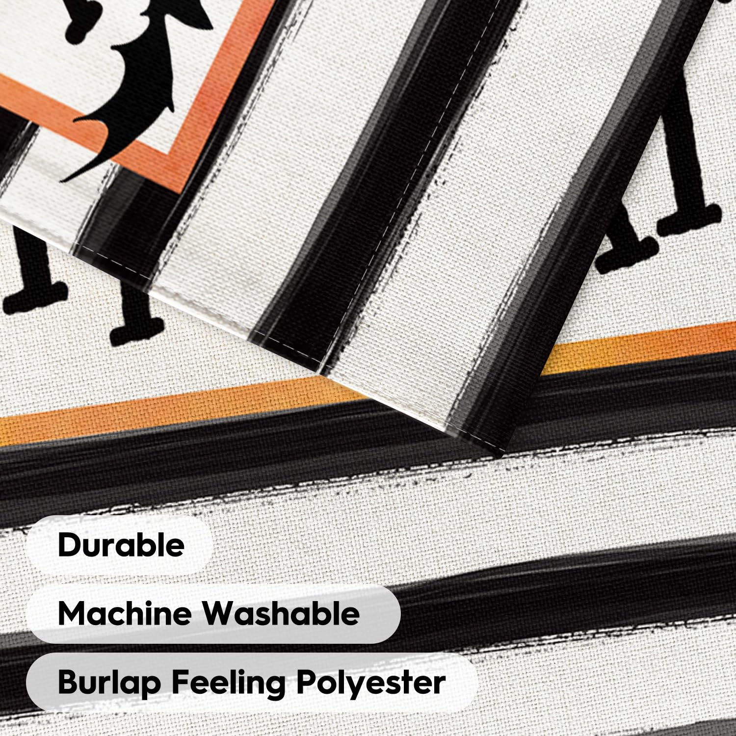 Double-Sided Halloween Garden Flag – Black Durable Polyester Welcome Banner for Yard, Lawn & Porch Decor