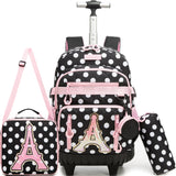 16.5-Inch Rolling School Backpack Set with Lunch Bag