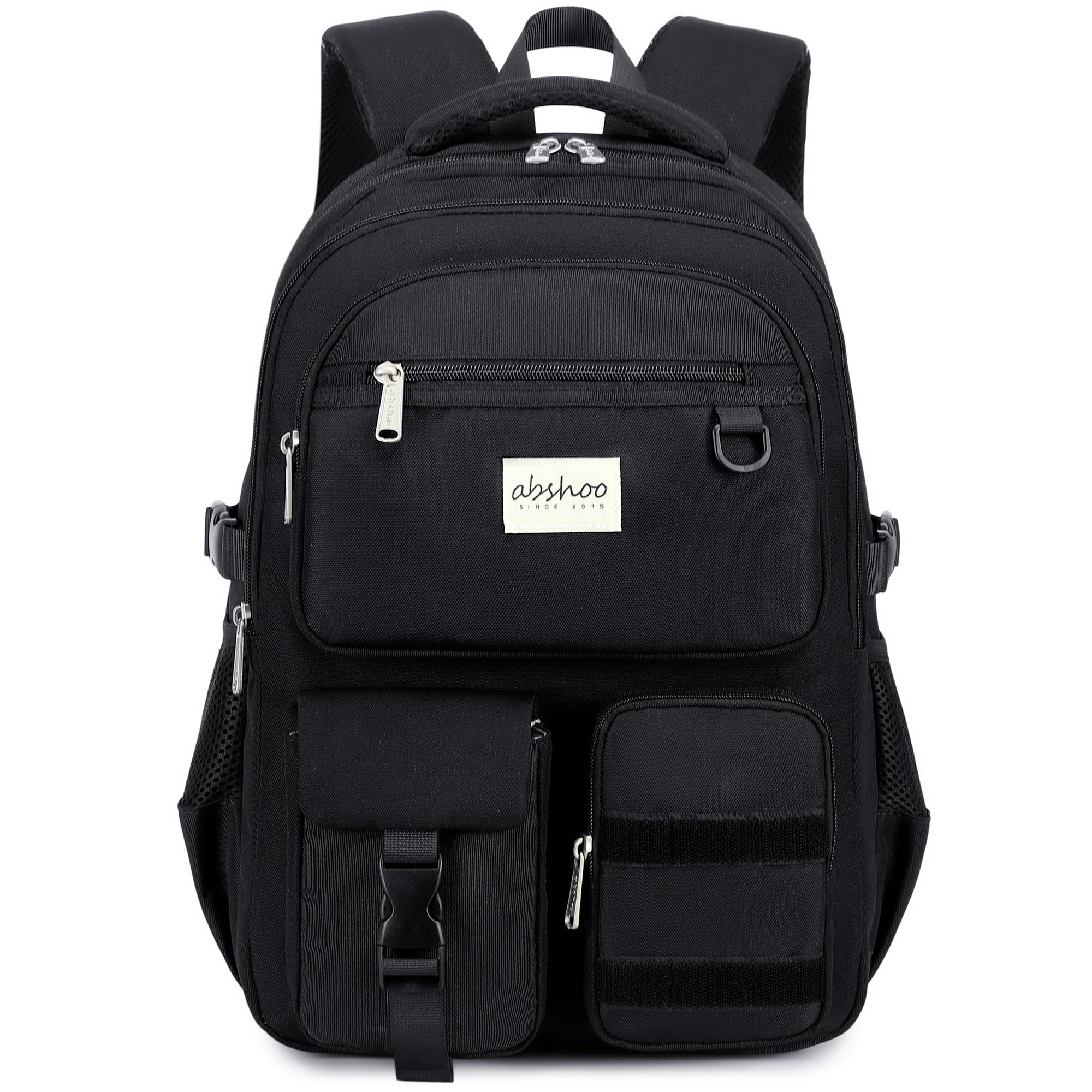 ABSHOO Large Heavy-Duty Backpack for School & College – Multi-Pocket Travel Bookbag (15.6'' Laptop)