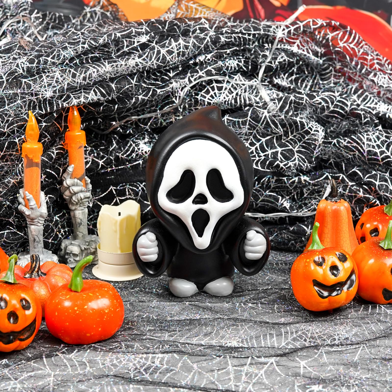 Glow-in-the-Dark Ghost Statue – 6.3" Resin Halloween Decoration for Home, Garden & Party Décor 👻