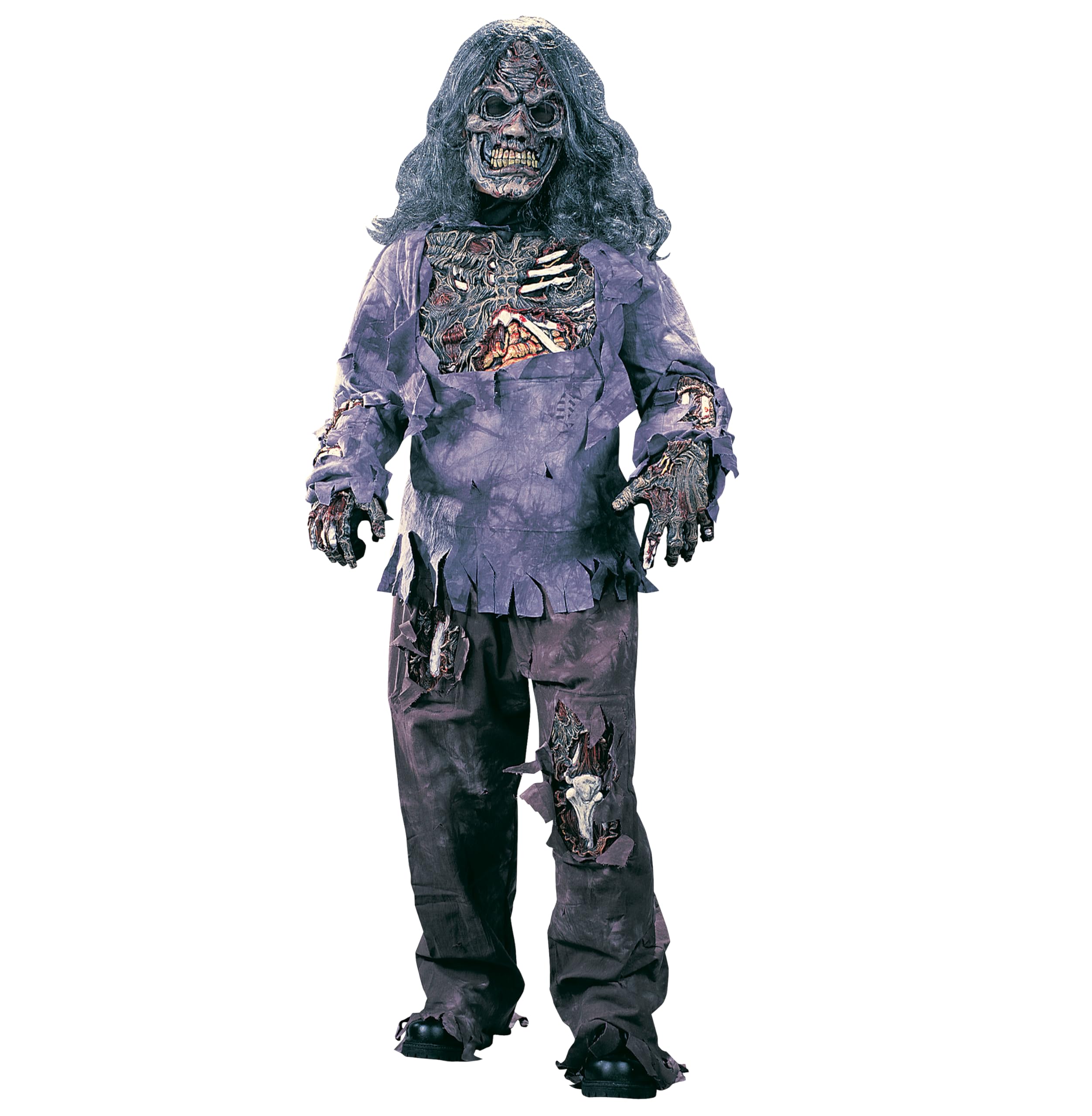 Killer Clown Halloween Costume – Full Set with Mask, Wig, Gloves, Top & Pants 🤡🩸