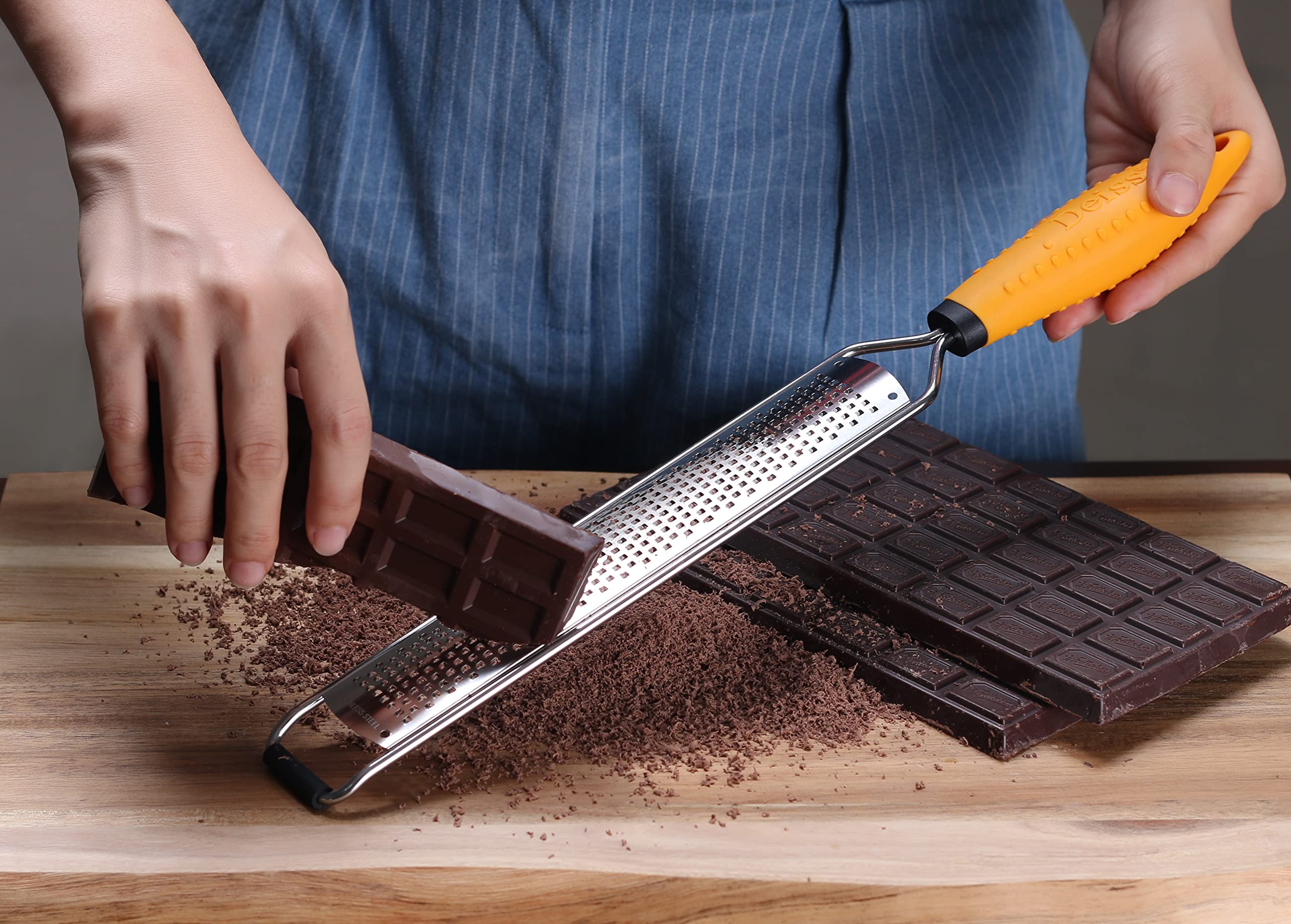 Heavy-Duty Stainless Steel Zester & Cheese Grater – Multi-Use Kitchen Handheld Shredder