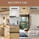 BEALY White Pull-Out Cabinet Organizer – Adhesive No-Drill Slide-Out Drawers with 3-Section Damping Rails (2 Pack)