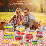 Airtight Food Storage Containers Set – 20 Piece Stackable Clear Meal Prep Containers with Lids