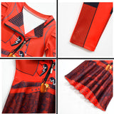 Girls Red Heart Costume Set – Jacket, Pants, Wig & Accessories (Bracelet, Necklace, Earrings, Hairpin)