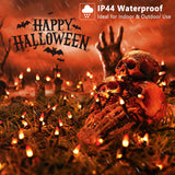 100-Count Candy Corn Halloween String Lights – Orange & Yellow Incandescent Bulbs (Indoor/Outdoor, UL Certified, Connectable)