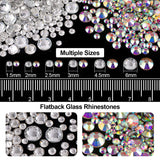 12-Color Rhinestone Nail Art Kit with AB & Clear Gems – 4500+ Crystals, Glue, Tweezer & Picker Pencil Set