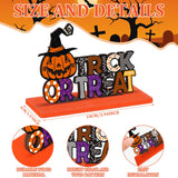 6-Piece Wooden Halloween Table Centerpieces 🎃 Cats, Ghosts & Bats – Festive Multicolor Home Decorations