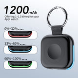 Portable Magnetic Charger for Apple Watch with 1200mAh Battery, Keychain Wireless Power Bank Compatible with Apple Watch Ultra, Series 11–1 & SE