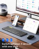 Samsers Foldable Bluetooth Keyboard and Mouse Combo – Portable Wireless Keyboard with Case