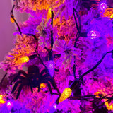 Halloween Orange & Purple C6 String Lights – 100 LED, 42.8ft, 8 Modes, Waterproof, Indoor/Outdoor Spooky Décor