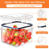 Airtight Food Storage Containers Set – 20 Piece Stackable Clear Meal Prep Containers with Lids