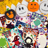 Halloween Make-A-Face Sticker Set for Kids – 32 Sheets, 16 Spooky Styles (Halloween 16 Style)