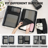 Compression Packing Cubes for Suitcase – Durable 320D Travel Packing Organizers for Efficient Luggage Storage