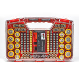 ONTEL Battery Daddy Storage Organizer Case with Tester – Double-Sided Portable Battery Holder, Stores up to 180 Batteries