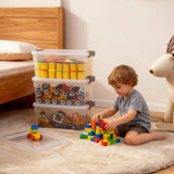 Clear White Stackable Storage Bins with Lids – 17 Qt Heavy-Duty Home Organization Set (6 Pack)