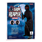 Grim Reaper Halloween Costume for Boys – LED Light-Up Glasses & Full Robe Set 💀⚡