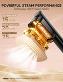 Compact 2-in-1 Travel Garment Steamer Iron with LED Display, Fast Heat Portable Wrinkle Remover for Clothes