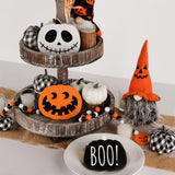 Reversible Halloween & Fall Wooden Table Decor – 3 Double-Sided Pumpkin Signs for Home & Office