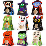Giiffu 54-Pack Halloween Treat Boxes with Clear Window - 9 Designs Trick or Treat Candy Bags for Kids Party Favors Supplies, Classroom Exchange (6 x 4 x 2 Inches)