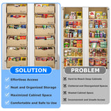 Premium Birchwood Pull-Out Cabinet Drawer with Soft-Close Slides – Heavy-Duty Slide-Out Shelf for Kitchen Cabinets (14” W x 21” D)