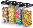 Dwellza 1.7L Airtight Food Storage Containers – 4-Piece BPA-Free Pantry Organization Set