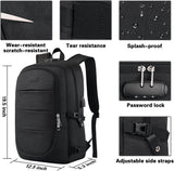 AMBOR Anti-Theft Travel Laptop Backpack – Water-Resistant Business Work Backpack with USB Charging Port, Fits up to 17.3” Laptops (Black)
