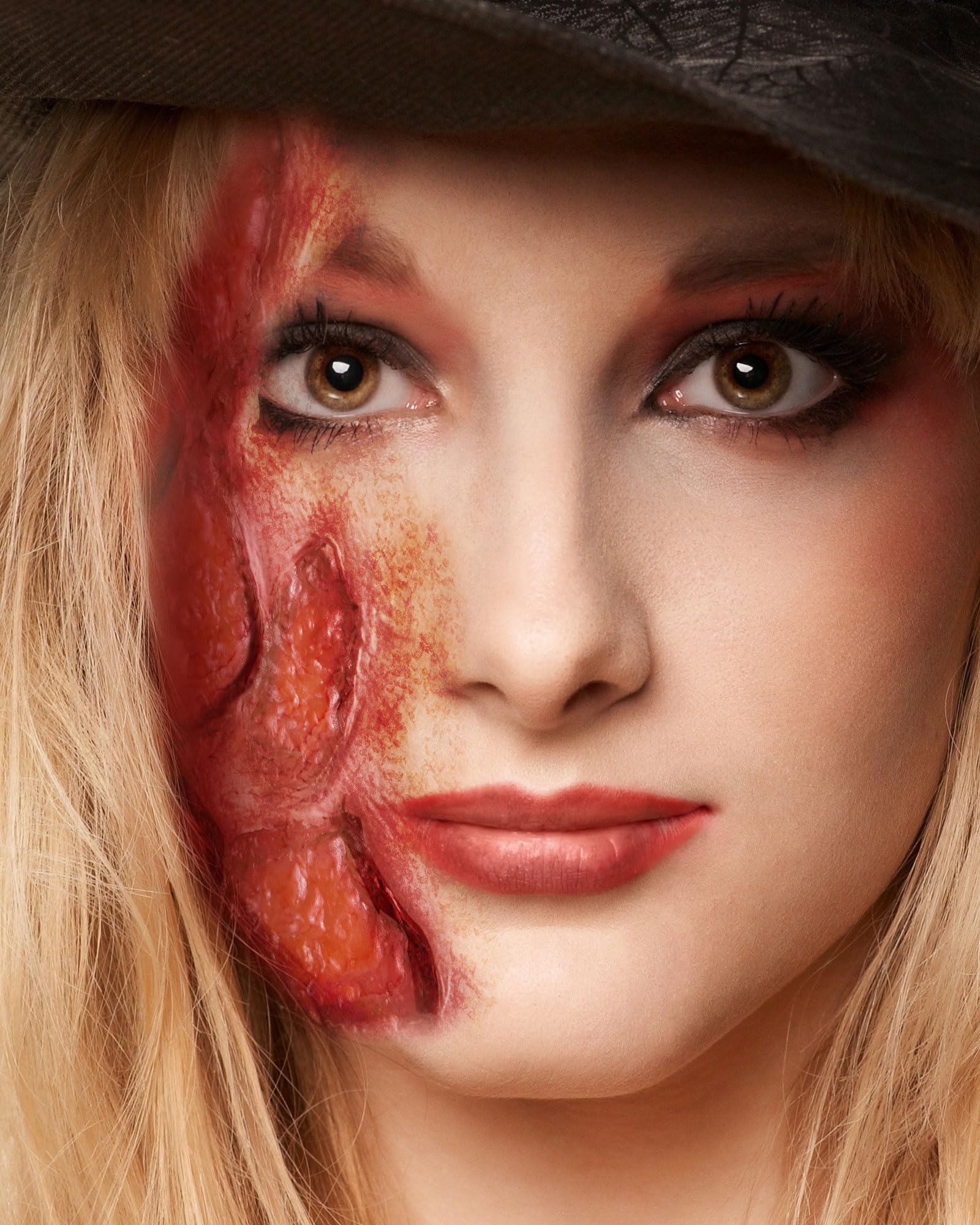 Latex Halloween Prosthetic Appliance – Unpainted Realistic FX Face Piece for Custom Makeup & Cosplay 🎭🩸