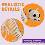 2PCS Halloween Skeleton Cats – Realistic Weatherproof Outdoor Decorations for Yard, Lawn & Patio