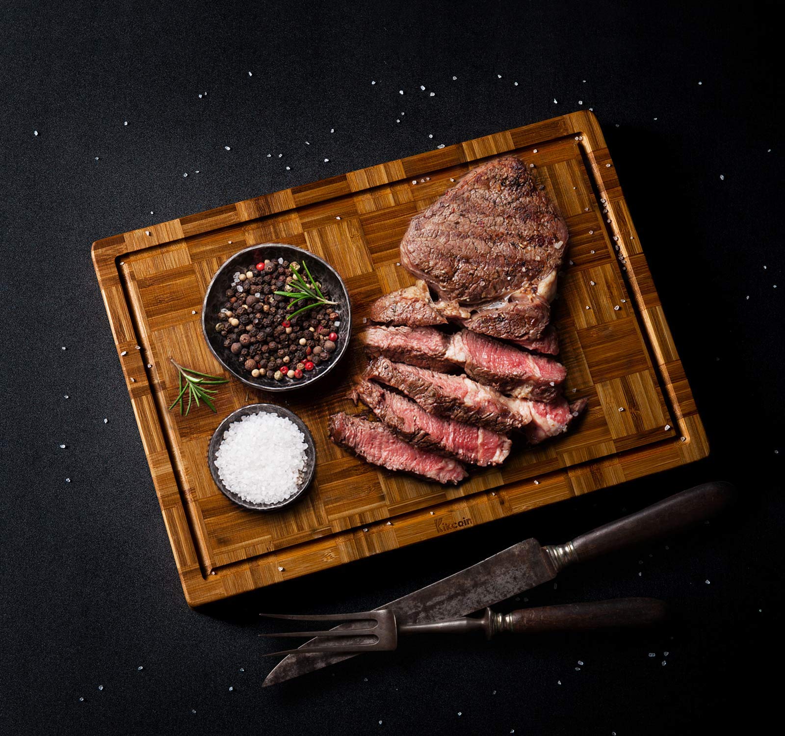 Bamboo Cutting Board Set with Stand – Thick Multi-Size Kitchen Chopping Boards