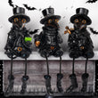 Vintage Plague Doctor Figurines (Set of 3) – Resin Halloween Shelf Sitters with Dangling Legs