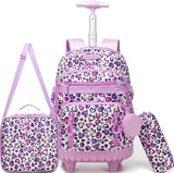 16.5-Inch Rolling School Backpack Set with Lunch Bag