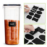 Clear Airtight Cereal Storage Containers with Pour Spout – Leakproof Pantry Canisters with Labels & Marker