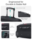 Bagsmart Rolling Laptop Briefcase with Wheels for 17.3-Inch Laptop & TSA Lock – Black